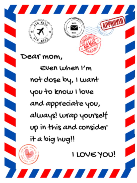Mom Mail Blanket | Gift for Mom | Mother's Day Gift