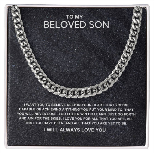 To My Son | Cuban Link Chain