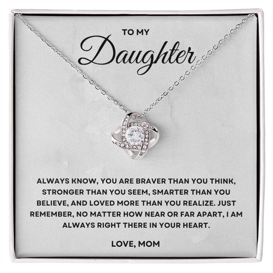 To My Daughter | Love Knot Necklace