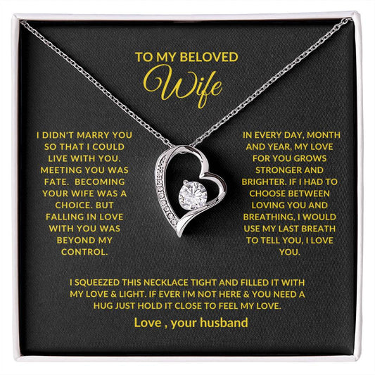 To My Beloved Wife |Forever Love Necklace